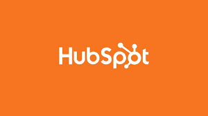 HubSpot logo in white text on an orange background.